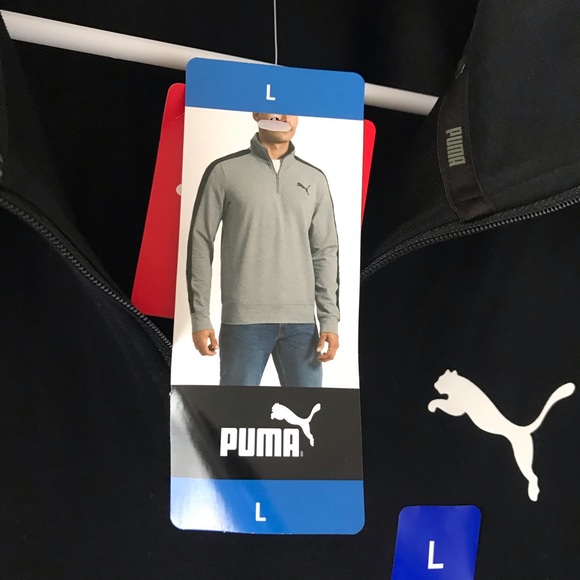 Puma Black StretchLite Half Zip Top - Picture 3 of 5